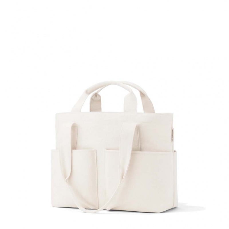 Bolsas Para Portatil Dagne Dover Vida Algodon Tote Small Beige | GRMP32519