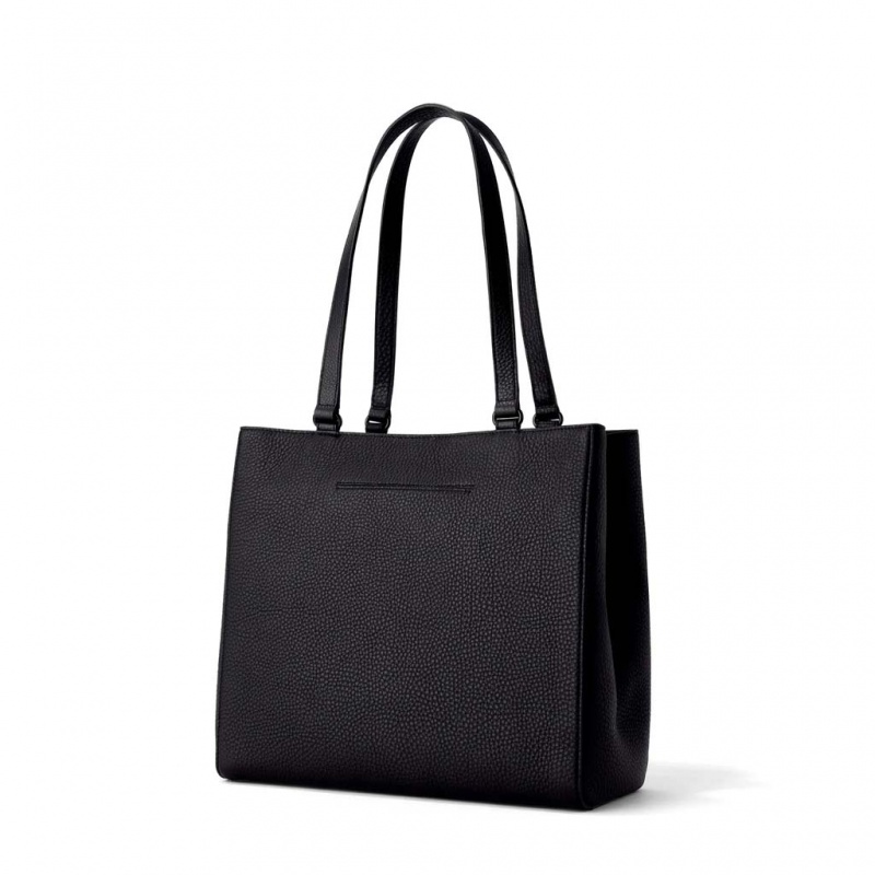 Bolso Tote Dagne Dover Allyn Cuero Medium Negras | XKRQ01597